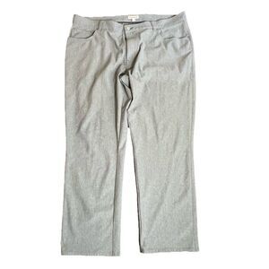 Peter Millar Brevard Performance Flannel Pants Mens 40 X 28 Grey Stretch